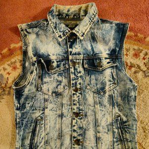 Bleached Denim Vest